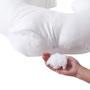 Nursing Pillow and Positioner, Breastfeeding, Bottle Feeding, Baby Sitting Support, Tummy Time Support for Baby Boys and Girls, Propping Baby Pillow (Naked Pillow)