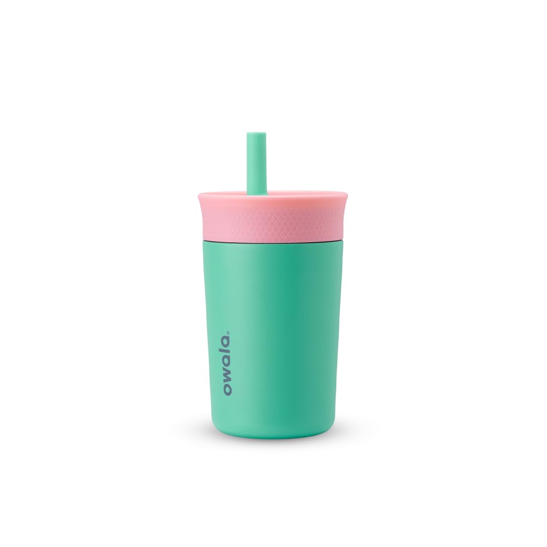 Owala Tumbler Kids Stainless Steel Water Bottle 12 oz Seas The Day