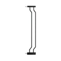 WAOWAO Baby Gate 4.72" Extra Wide Pressure Mounted Walk Through Swing Auto Close Safety Black Metal Toddler Kids Child Dog Pet Puppy for Stairs,Doorways,Kitchen