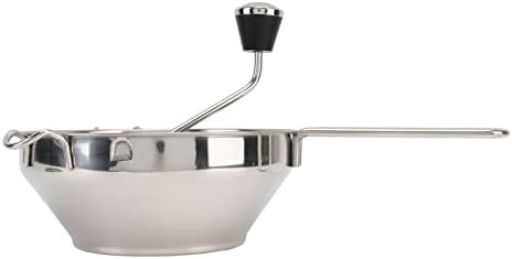 Manual Food Mill, Ergonomic Food Mill Stainless Steel Milling Handle Stainless Steel Bowl Rotary Food Mill for Tomato Sauce Applesauce Mashed Potatoes Baby Food