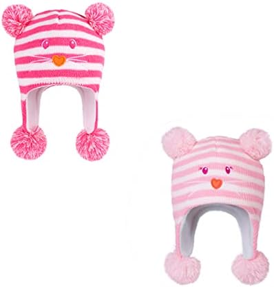 LANGZHEN Toddler Kids Infant Winter Hat,Earflap Knit Warm Cap Fleece Lined Beanie for Baby Boys Girls