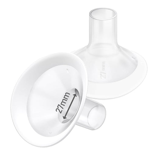 2pcs 29mm Soft Rim Flanges with 106 Degree Wider Opening Angle for Medela Breast Pump, PersonalFit, Freestyle, Maxflow, Freestyle Flex Swing Maxi Connector, Lansinoh Signature Pro