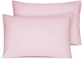 Organic Cotton Toddler Pillowcase 2 Pack, 14 x 20 Travel Pillow Case Cover for Babies, Kids, Boys and Girls, Soft and Breathable Small Pillow Cases with Envelope Closure, Pink