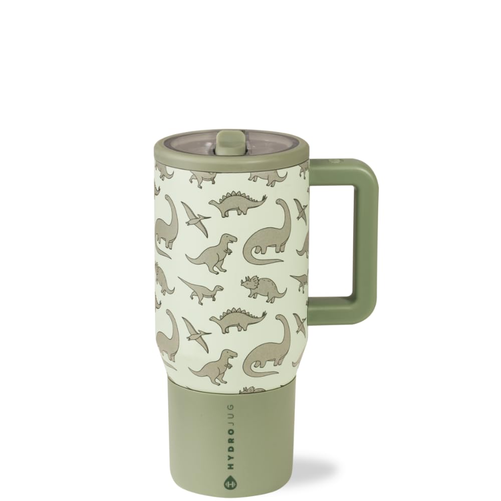 HydroJug Traveler 20oz Kids Insulated Tumbler with Handle, Dinosaur