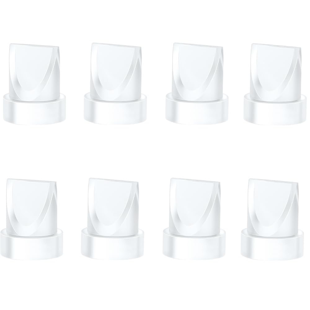 Two M5 24mm Full Set Collector Cup Only Compatible with Momcozy M5 and 10pcs 13/15/17/19/21mm Flange Inserts, Including Inserts*10, 24mm Flange*2, Collector*2, Duckbill Valve*2,Diaphragm*2