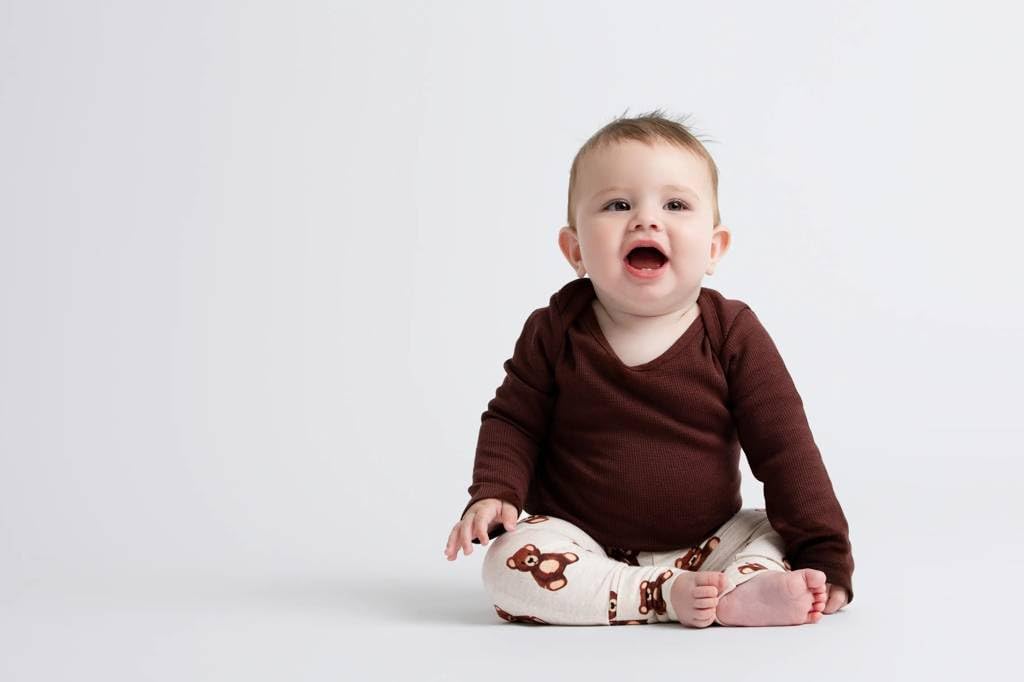 monica + andy Long Sleeve Jack & Jill Bodysuit, Size 3-6 Months, Baby Teddy Bears, Organic Baby Clothes for Girls and Boys, Sustainable Super Soft Fabric, Sizes for Preemie, Newborn & Infant