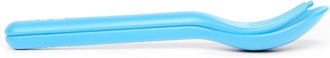 Omie OmieBox Kids Utensils Set with Case - 2 Piece Plastic, Reusable Fork and Spoon Silverware with Pod for Kids (Mint Green)