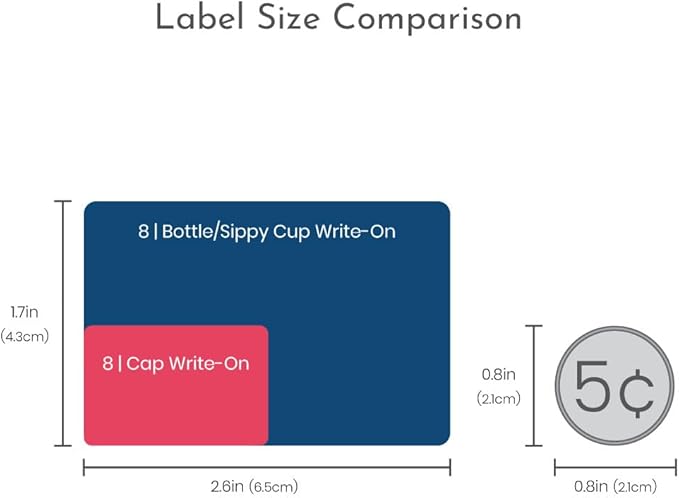 Name Bubbles - Reusable Baby Bottle Labels for Daycare (20 Labels) - Kids Washable Name Tags for Bottles, Sippy Cups, & Snack Containers, Waterproof, Baby Name Stickers, Write-On (One Color)