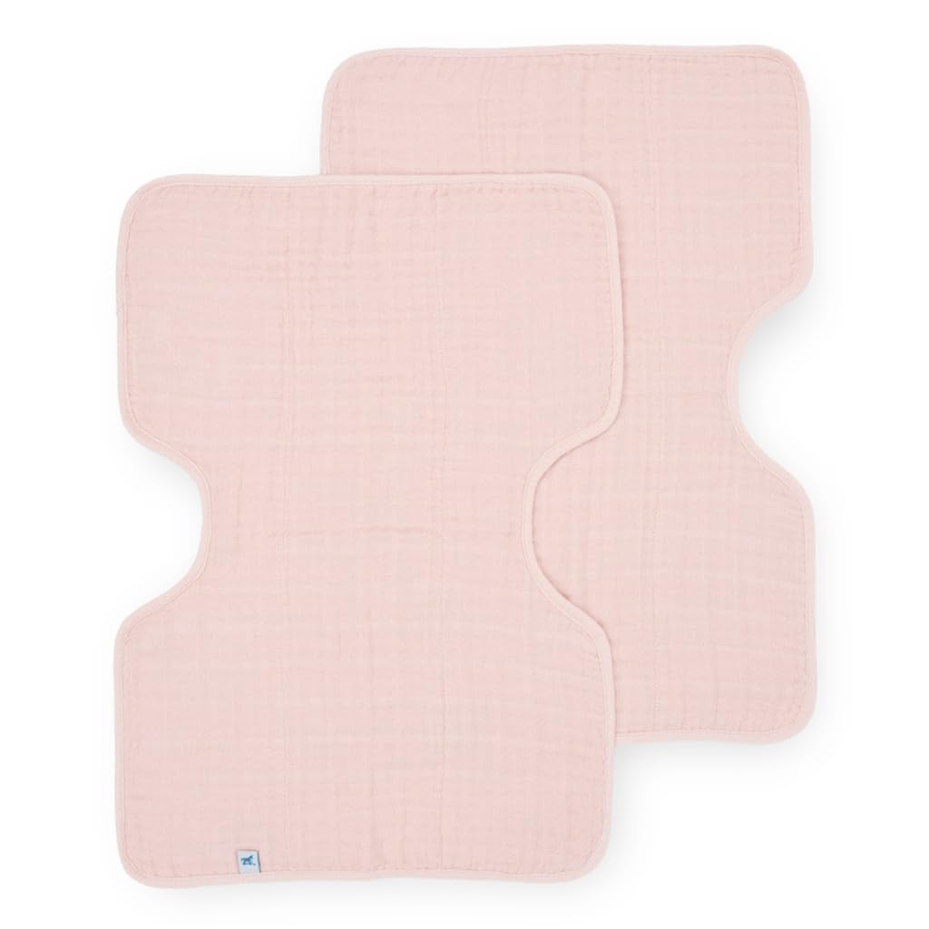 Little Unicorn Ultra-Absorbent Premium Burp Cloth 2 Pack | Soft on Baby's Skin | Larger Size | Ergonomic Design | Set of 2 (Porposie)
