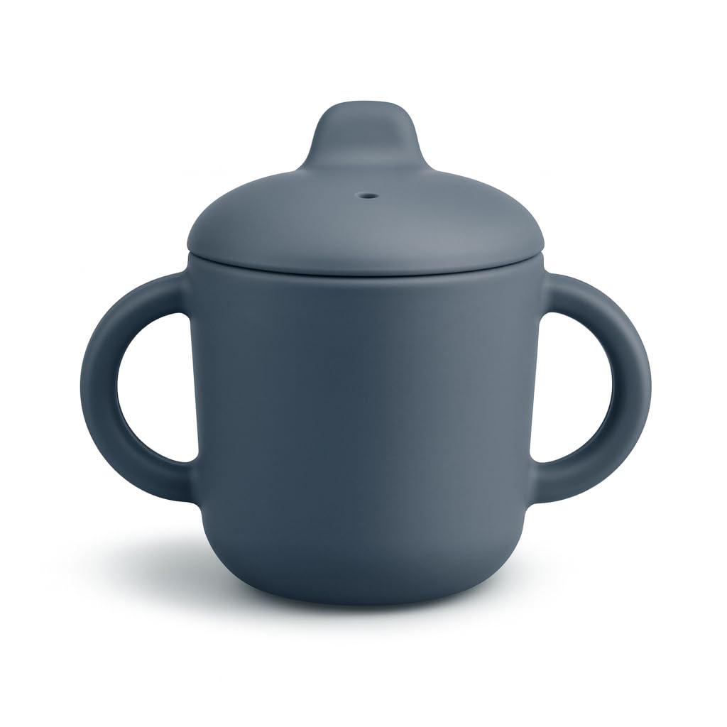 Catii Sippy Cups for Baby 6 Months+,Silicone Straw Cups Leak Proof 5oz, Baby Training Cups for 1+ year old (Gray)
