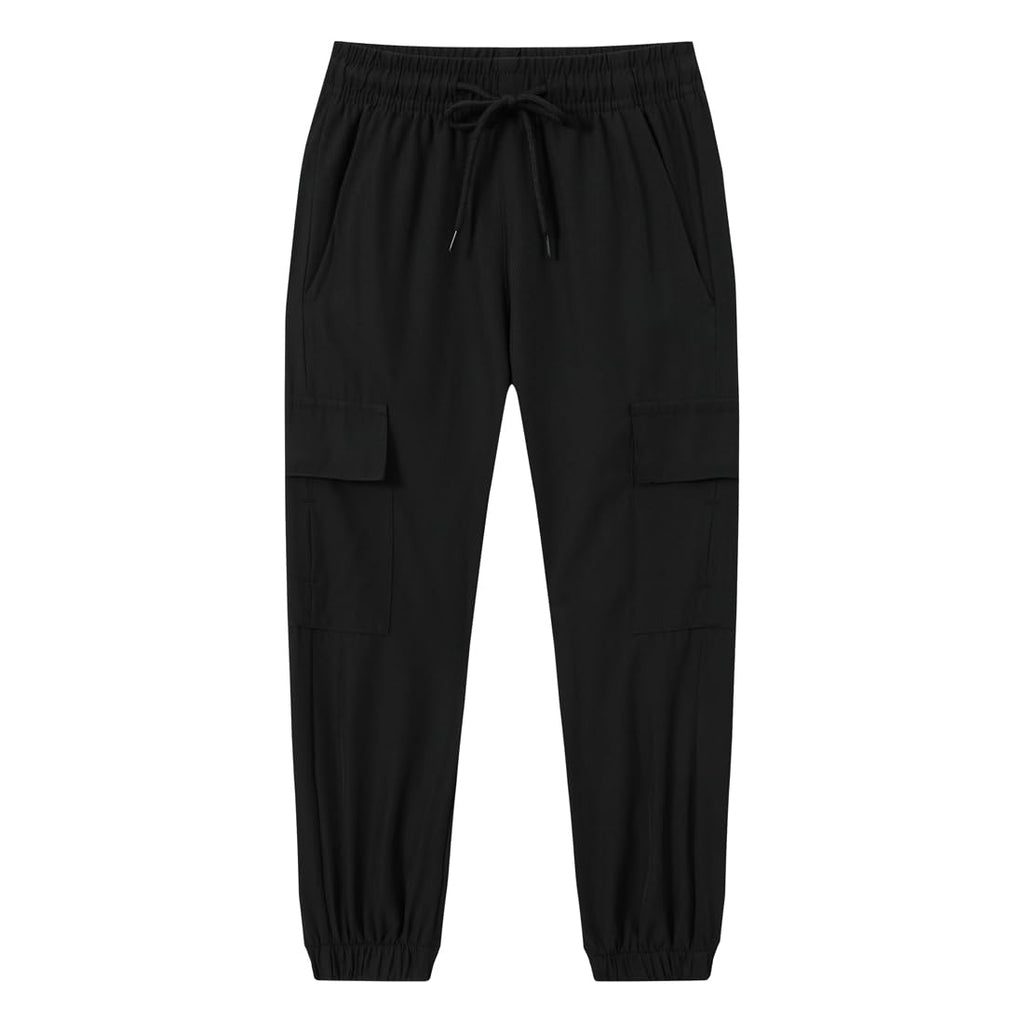 Muaney Toddler Boys Cargo Jogger Pants Baby Boys Sweatpants Thin Quick Dry Casual Pull On Pants（218Black18-24M）