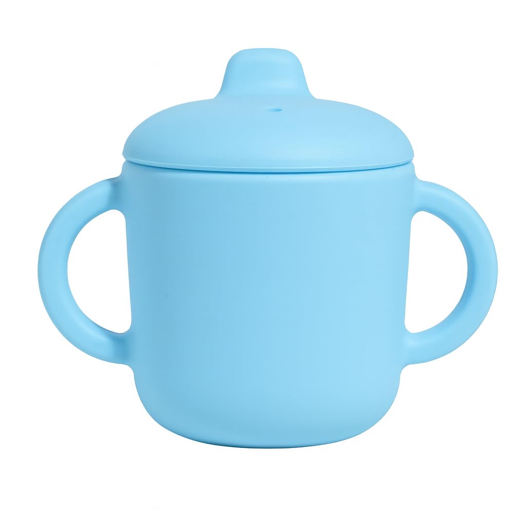 Catii Premium Silicone Baby Straw Cup 5 floz, BPA-Free Food-Grade Silicone Sippy Cup for Infants and Toddlers 6months+, Leak-Resistant, Durable, Easy-Grip Training Design (Green)