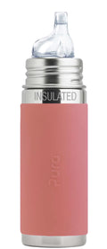 Pura Baby & Toddler 9oz Stainless Steel Sippy Bottle - Plastic-Free, Fast Flow Rose