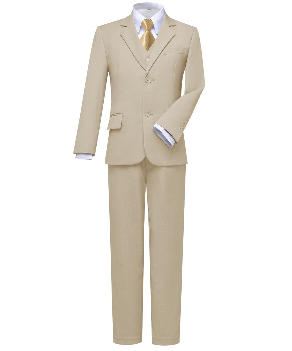 Boys Suits Ring Bearer Outfit Kids Suit Light Champagne for Boy Size 16