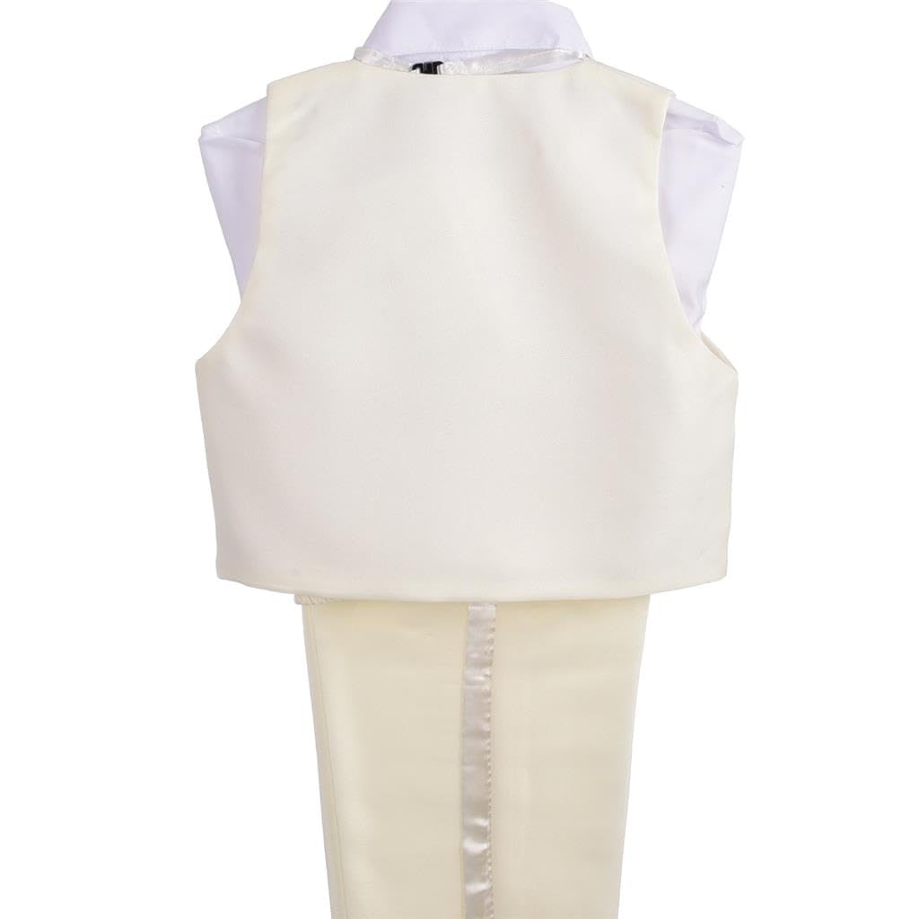 Dressy Daisy Baby Boy 5 Pcs Formal Tuxedo Suits, Ivory, Size 6 Months
