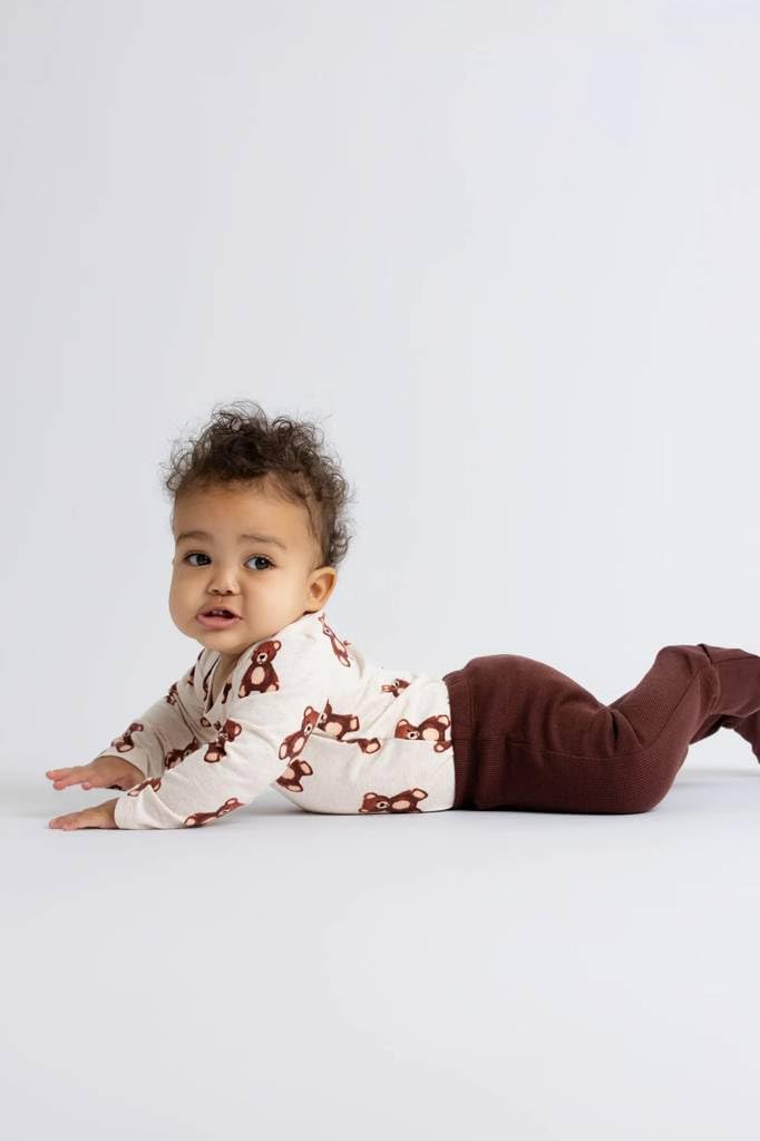 monica + andy Long Sleeve Jack & Jill Bodysuit, Size 3-6 Months, Baby Teddy Bears, Organic Baby Clothes for Girls and Boys, Sustainable Super Soft Fabric, Sizes for Preemie, Newborn & Infant