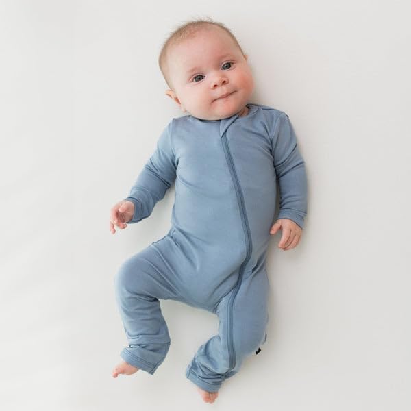 KYTE BABY Unisex Rayon Made From Bamboo Zippered Rompers 0-24 Months