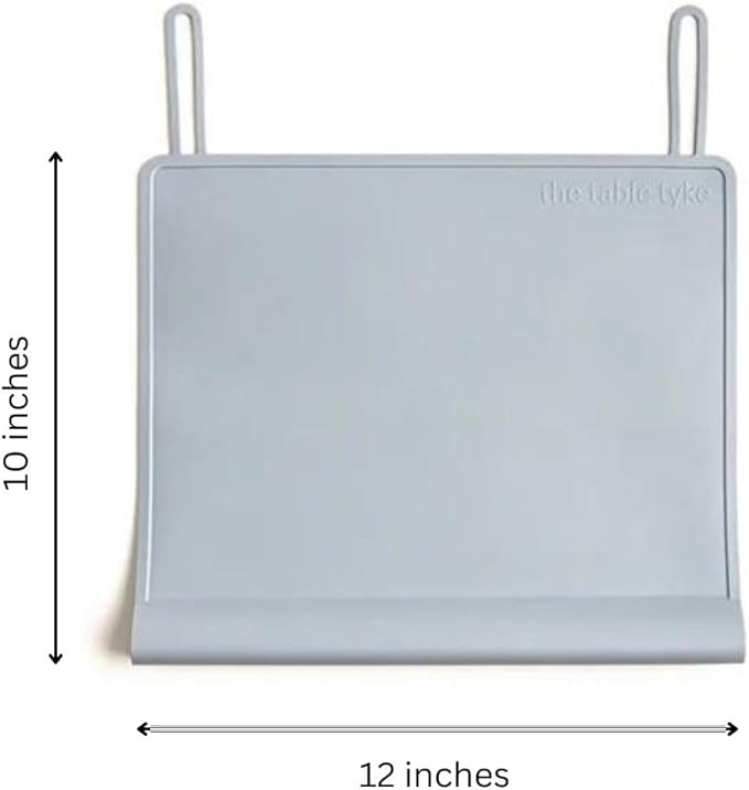 The Table Tyke Silicone Placemats for Toddlers with Patented Edge Bumper | Kids Placemats Non Slip Travel Ready | Baby Placemat BPA Free for Restaurant Dining Table | Sky Blue