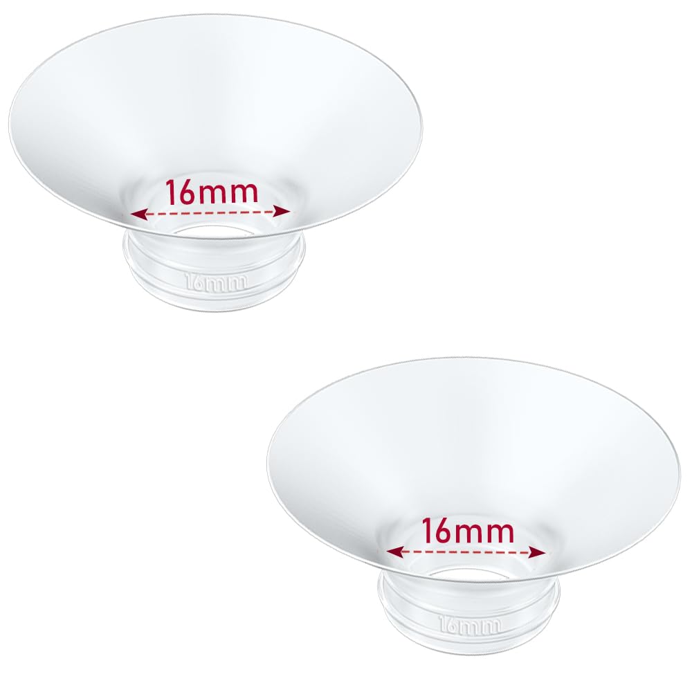 IVARONAL Flange Insert 2PCS 14mm Compatible with Momcozy M9/M6/M5/S12 Pro/V1 Pro/V2 pro, Spectra/Medela/Elvie/NCVI/TSRETE/eufy/Lansinoh/Paruu/MomMed Breast Pump 24mm Shields/Flanges (2pcs-14mm)