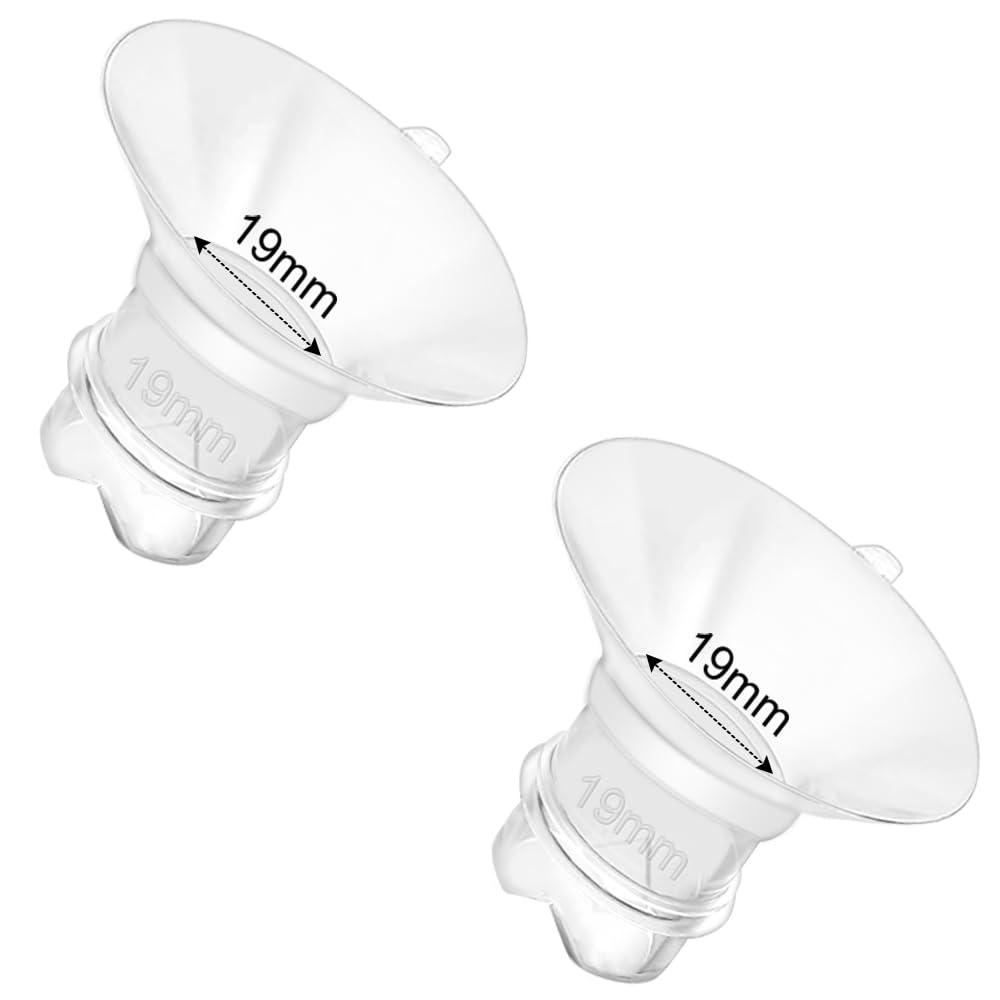 Update Flange Insert 15/17/19/21mm 8pcs for 24mm Flange/Shield of Most Pumps, Silicone Flanges Insert for Momcozy/Medela/Spectra/Eufy/Lansinoh/TSRETE/Elvie/NCVI/Paruu, Breastfeeding Essentials Kit