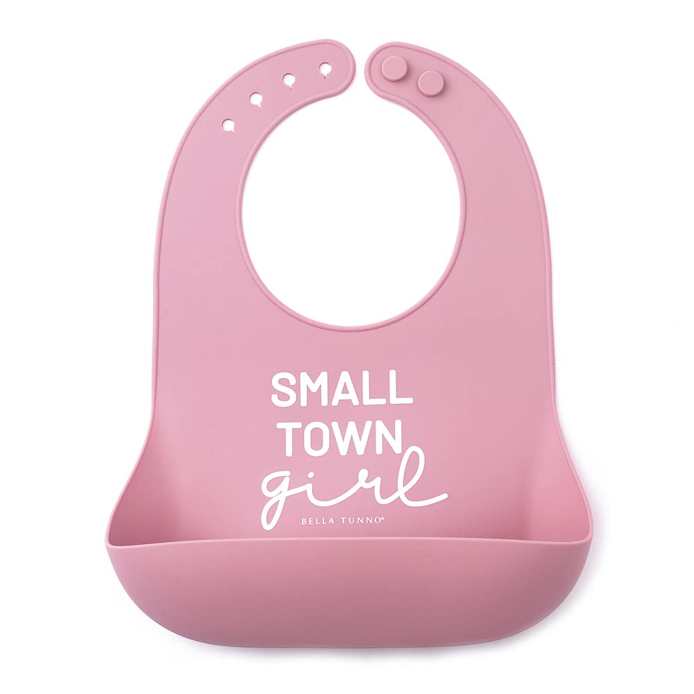 Bella Tunno Waterproof Silicone Baby Bib with Food Pocket, Adjustable Neck