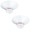 IVARONAL Flange Insert 2PCS 14mm Compatible with Momcozy M9/M6/M5/S12 Pro/V1 Pro/V2 pro, Spectra/Medela/Elvie/NCVI/TSRETE/eufy/Lansinoh/Paruu/MomMed Breast Pump 24mm Shields/Flanges (2pcs-14mm)