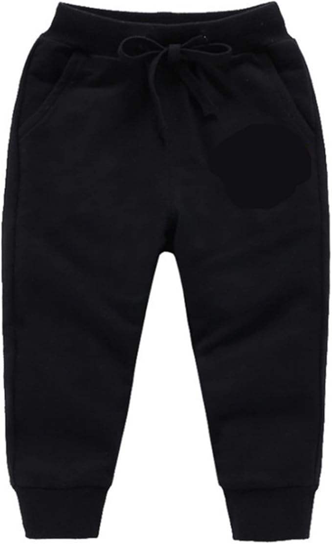CuteOn Unisex Toddler Jogger Pants Kids Cotton Elastic Waist Winter Baby Sweatpants Pants 2Years Yellow — 7 Years