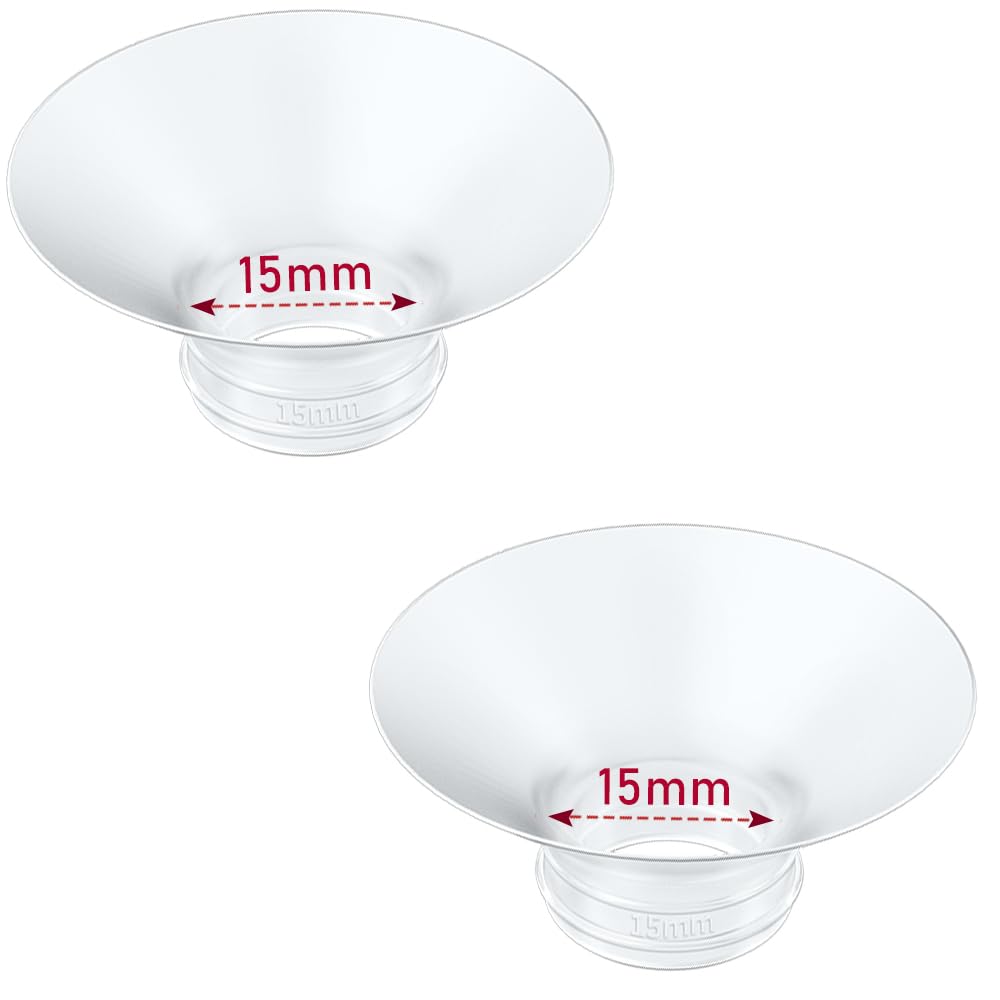 IVARONAL Flange Insert 2PCS 14mm Compatible with Momcozy M9/M6/M5/S12 Pro/V1 Pro/V2 pro, Spectra/Medela/Elvie/NCVI/TSRETE/eufy/Lansinoh/Paruu/MomMed Breast Pump 24mm Shields/Flanges (2pcs-14mm)