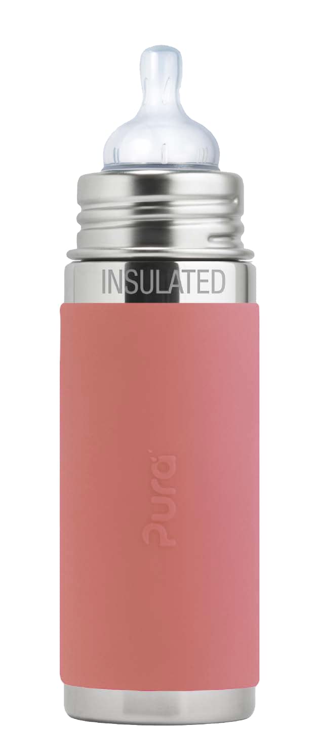 Pura Kid 7oz Stainless Steel Insulated Baby Bottle - Anti-Colic, Plastic-Free
