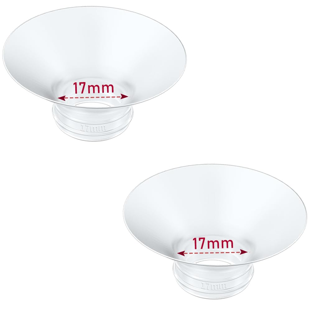 IVARONAL Flange Insert 2PCS 14mm Compatible with Momcozy M9/M6/M5/S12 Pro/V1 Pro/V2 pro, Spectra/Medela/Elvie/NCVI/TSRETE/eufy/Lansinoh/Paruu/MomMed Breast Pump 24mm Shields/Flanges (2pcs-14mm)
