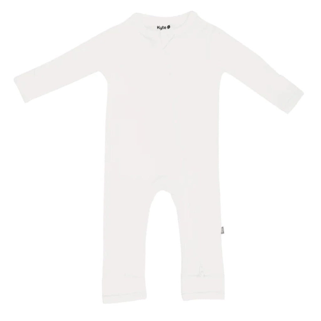 Kyte Baby Unisex Rayon Made From Bamboo Zippered Rompers (0-3 Months, Cloud)