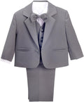 Dressy Daisy Baby Toddler Boy 5 Pcs Set Formal Tuxedo Suits No Tail Wedding Christening Baptism Outfits