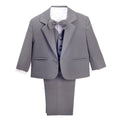 Dressy Daisy Boys 5 Pcs Formal Tuxedo Suits, Size 7-8, Charcoal Gray