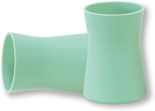 APLAINR Mini Silicone Cup for Baby & Toddler, 3 fl oz, 2 Pack, Pink Sand