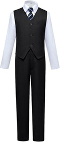 Visaccy Boys Suits Slim Fit Dress Clothes Ring Bearer Outfit