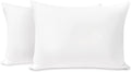 TILLYOU Toddler Pillowcase 2 Pack with Zipper,Silky Soft Microfiber 13" x 18" Kids Travel Pillow Cases,White