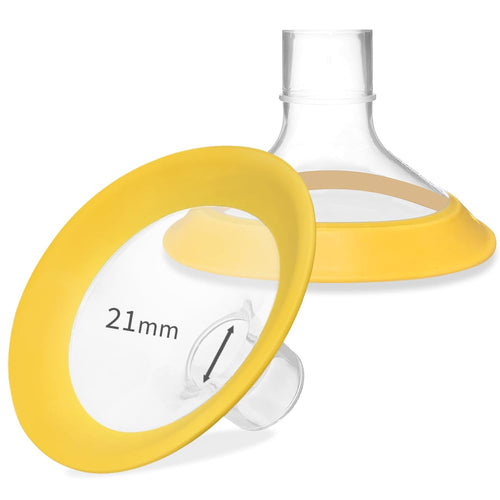 17mm Oval Flanges Shields Compatible with Medela Pumps, Replacement Parts for Pump in Style, Symphony, Swing Maxi, Harmony and Personalfit Flex–Breast Pump Accessories