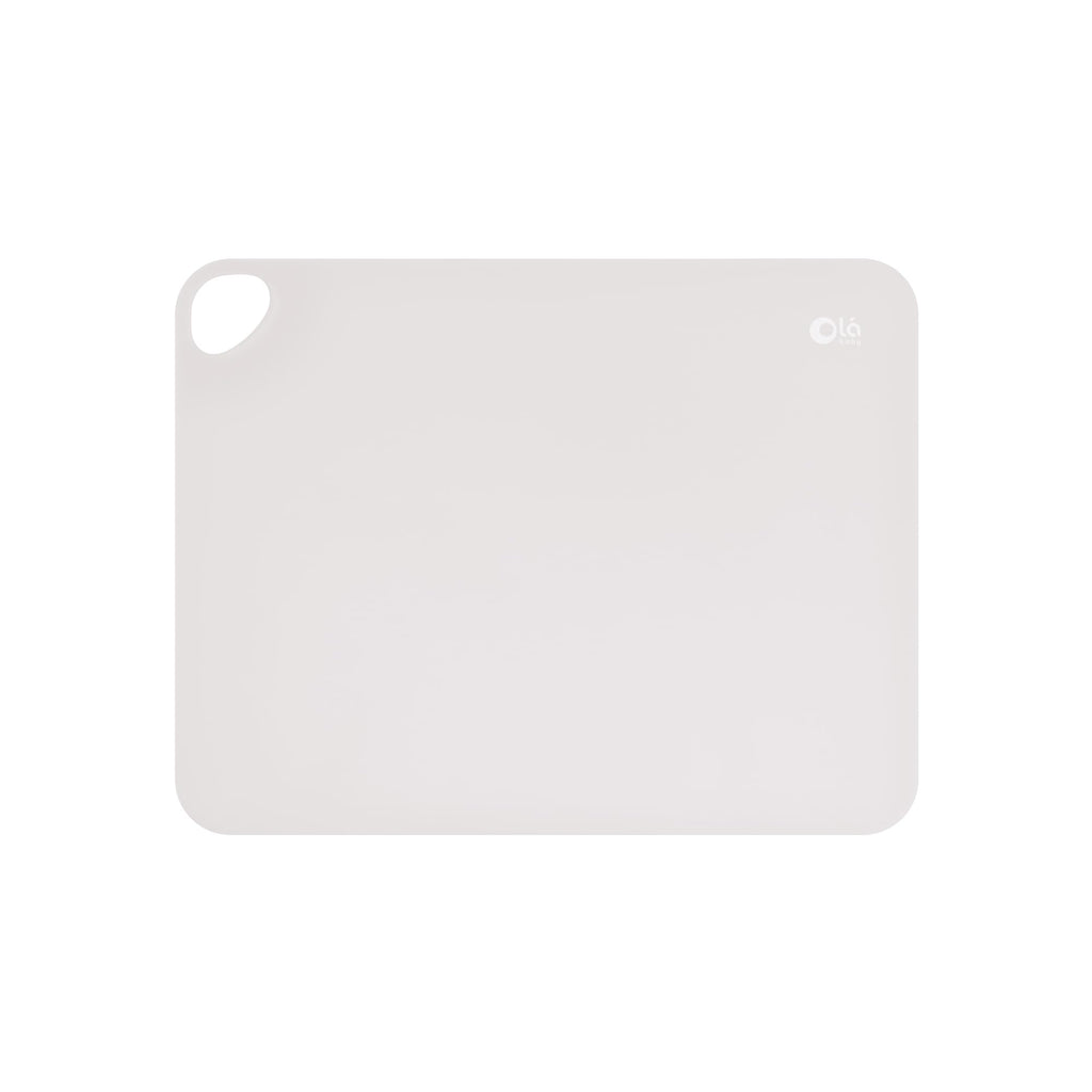 Olababy Fold N Go Silicone Placemat w Travel Case | Dishwasher Safe, BPA Free, Non-Slip, Waterproof | Mini Dining Mat for Infants, Babies, Toddlers and Kids (1, Pearl)