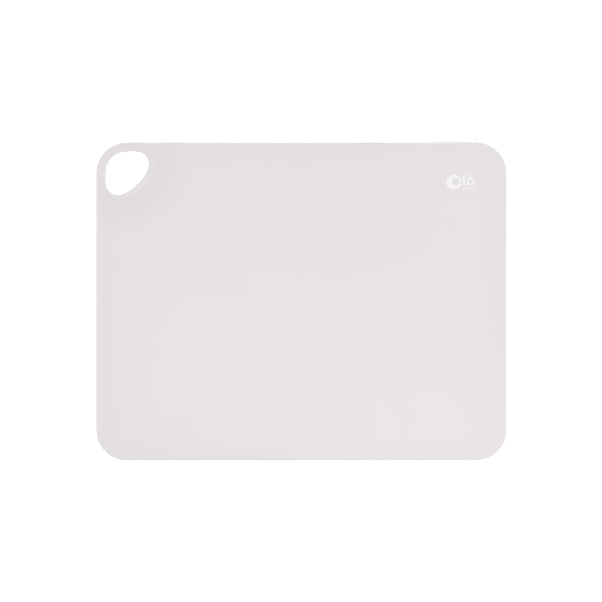 Olababy Fold N Go Silicone Placemat w Travel Case | Dishwasher Safe, BPA Free, Non-Slip, Waterproof | Mini Dining Mat for Infants, Babies, Toddlers and Kids (1, Pearl)