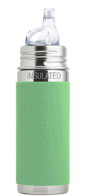 Pura 6+ Months 9 oz Stainless Steel Sippy Bottle - Plastic-Free, Fast Flow, Moss