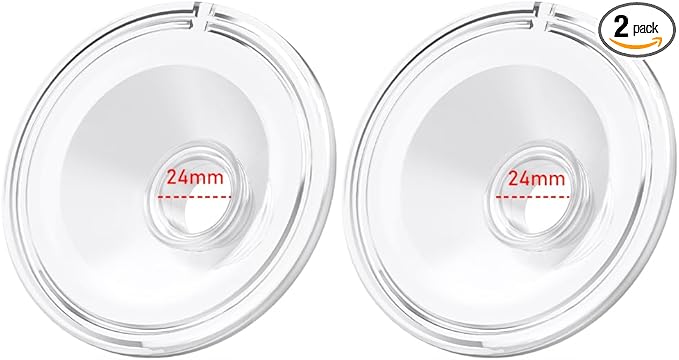 2pcs Silicone Flange 24mm Compatible with Momcozy S12 Pro/S9 Pro/S12 Breast Pump,TSRETE S12/Kmaier S12 Wearable Breast Pumps, Shield 24mm Flange Parts