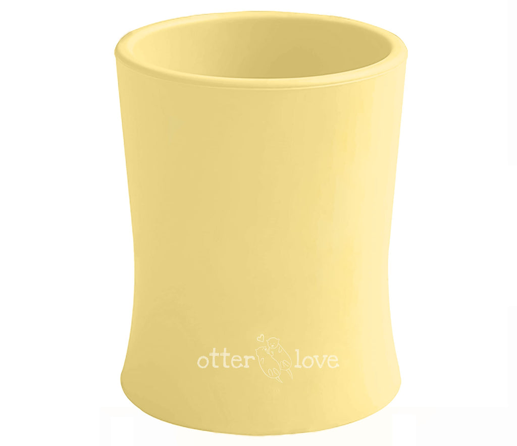 otterlove Silicone Baby & Toddler Training Cup - Pediatric OT Approved - 100% Platinum Pure LFGB Silicone - Unbreakable - Plastic Free - Tiny Cup Perfect for Baby Led Weaning (Sunshine)