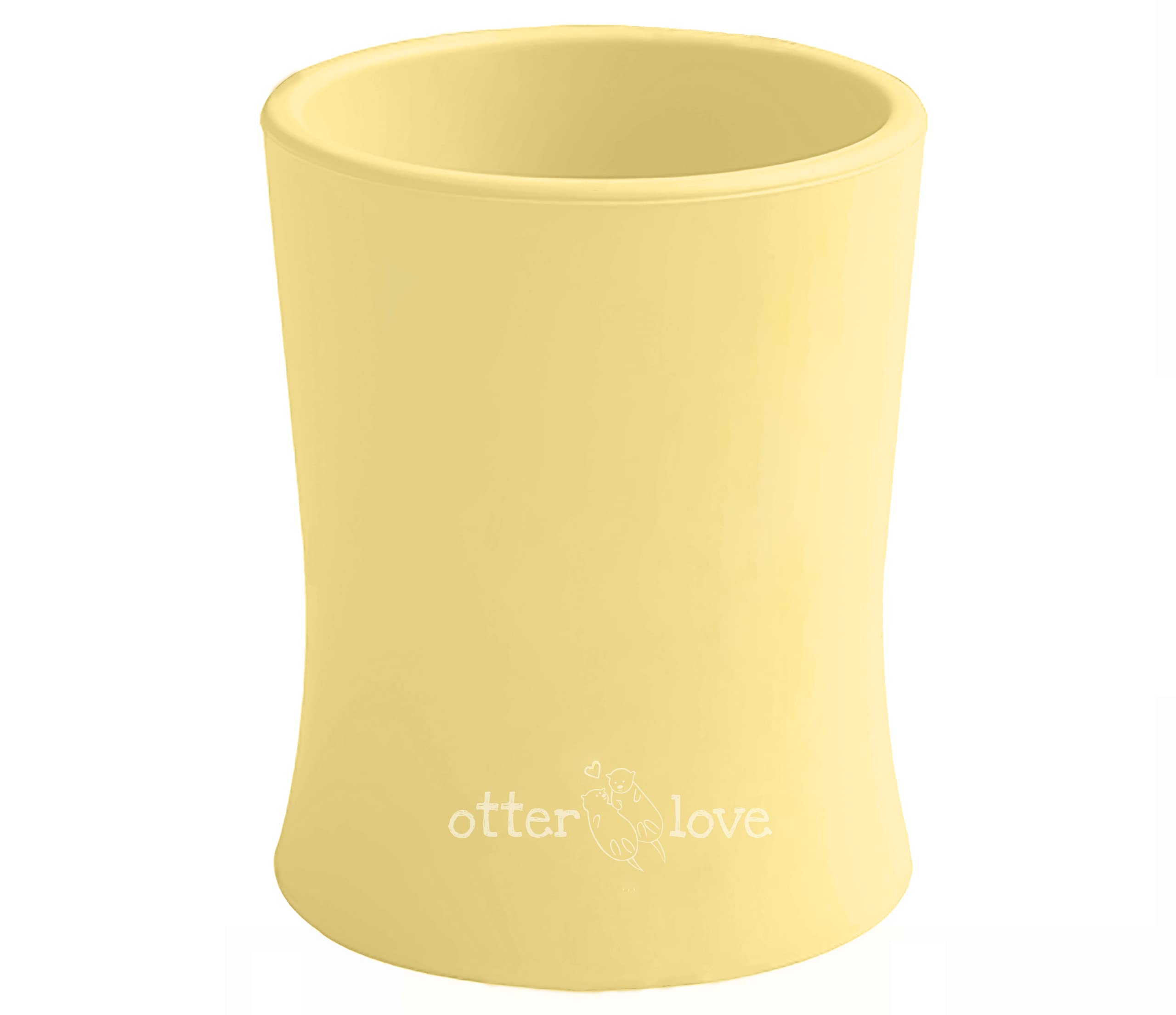 otterlove Silicone Baby & Toddler Training Cup - Pediatric OT Approved - 100% Platinum Pure LFGB Silicone - Unbreakable - Plastic Free - Tiny Cup Perfect for Baby Led Weaning (Sunshine)