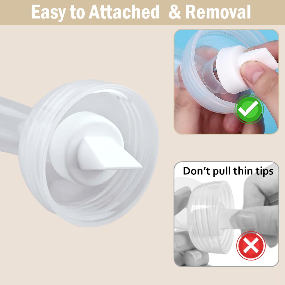 4pack Breast Pump Parts, 2pcs 24mm Flange and 2pcs Duckbill Valves for Spectra/Motif Luna/Amada MYA Breast pumps Parts, for Spectra S2 S1 9 Plus Parts, Replace to Spectra Flange Spectra Duckbill Valve