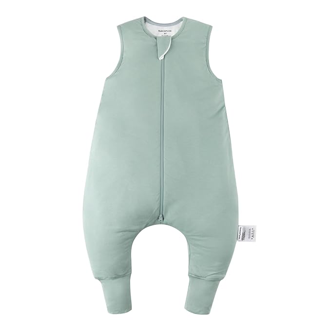 BubblePanda Rayon Made from Bamboo Toddler Sleep Sack with Feet 6-12 Months 0.5 Tog Ultra Soft Toddler Sleeping Sack Baby Sleep Bag Walker Wearable Blanket with Legs 2-Way Zipper Lightweight