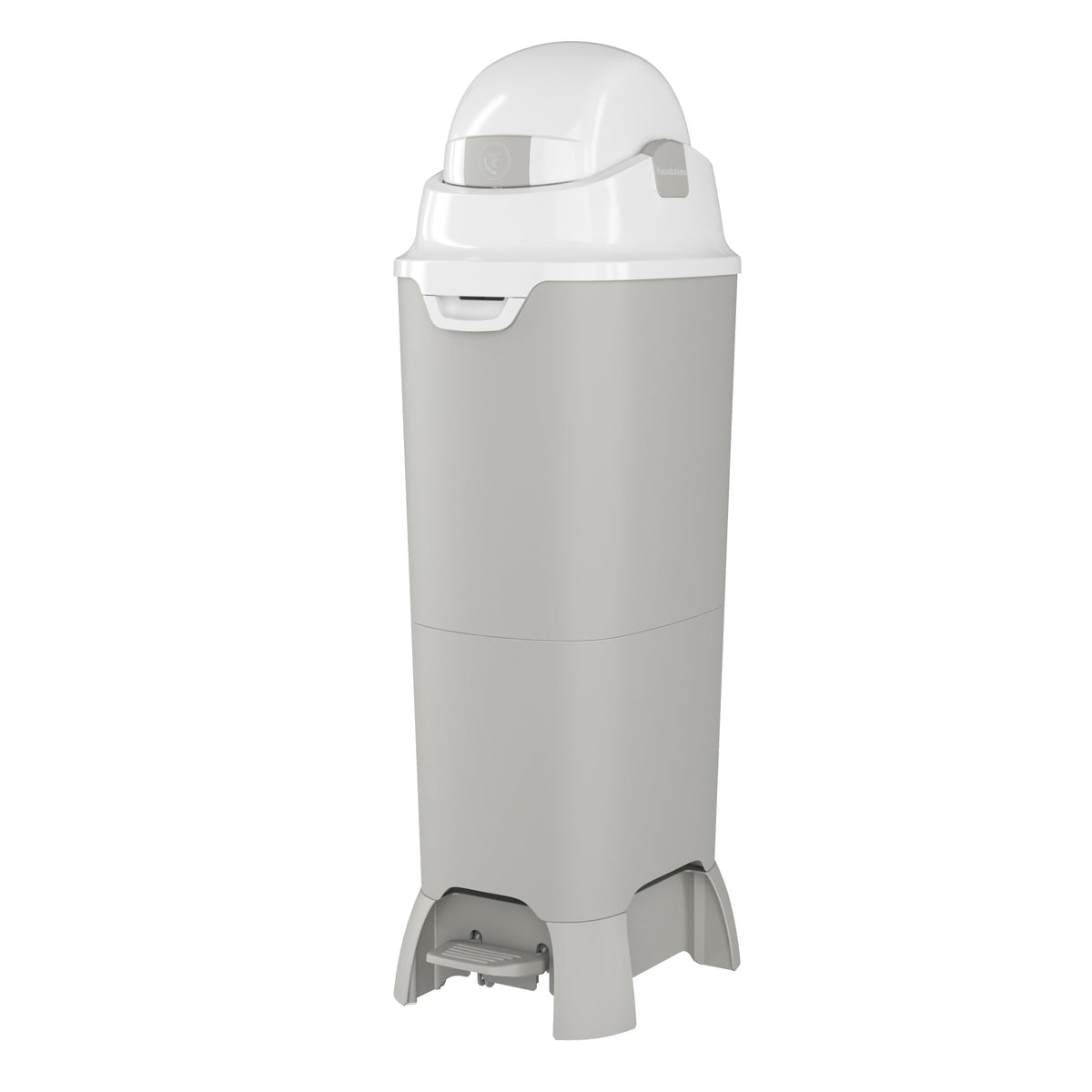 Foundations Hands-Free Tall Diaper Pail with Airtight Lid, Gray