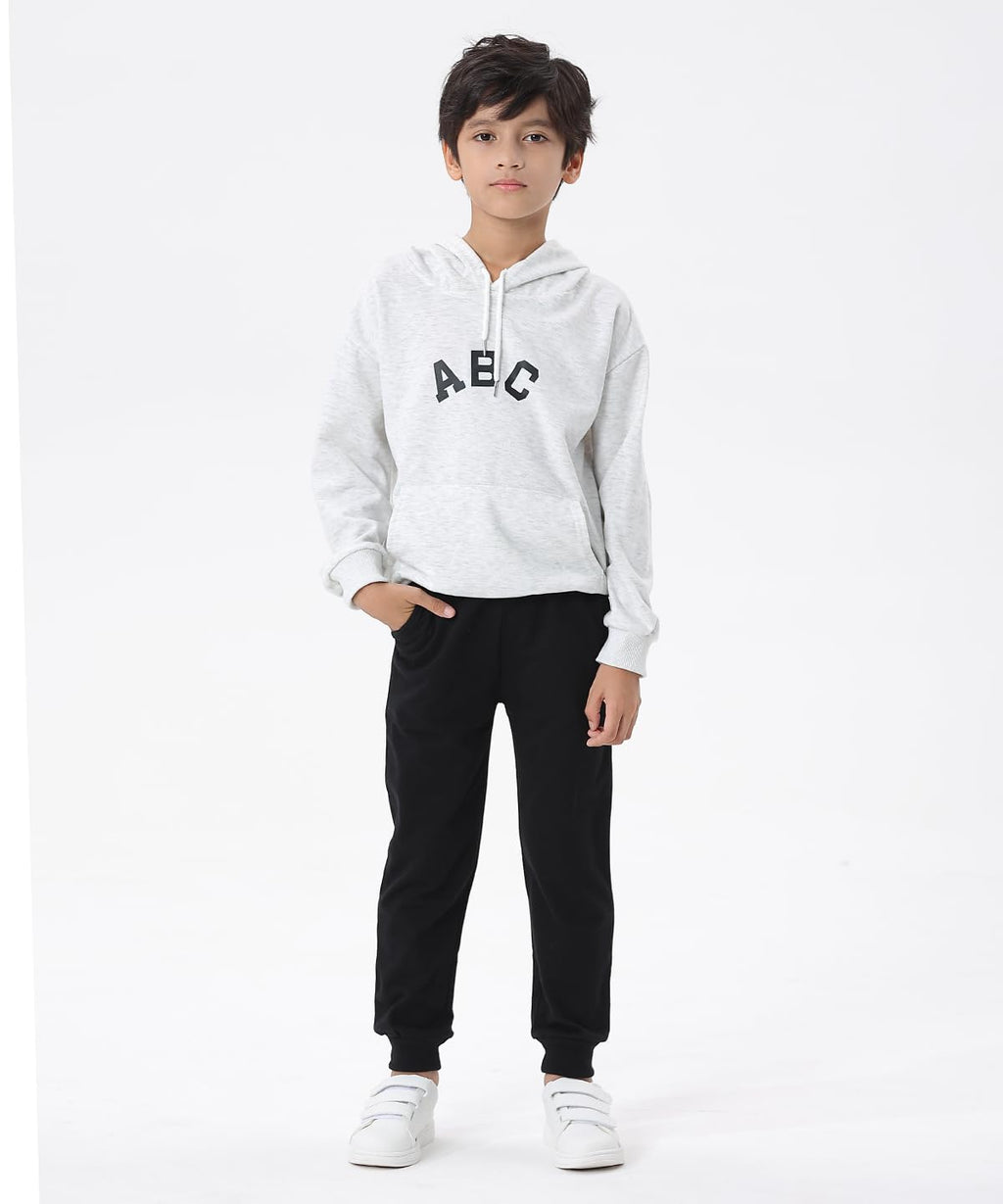 GFQLONG Toddler Boys Pants 100% Cotton Joggers Sweatpants with Pockets 4-5T