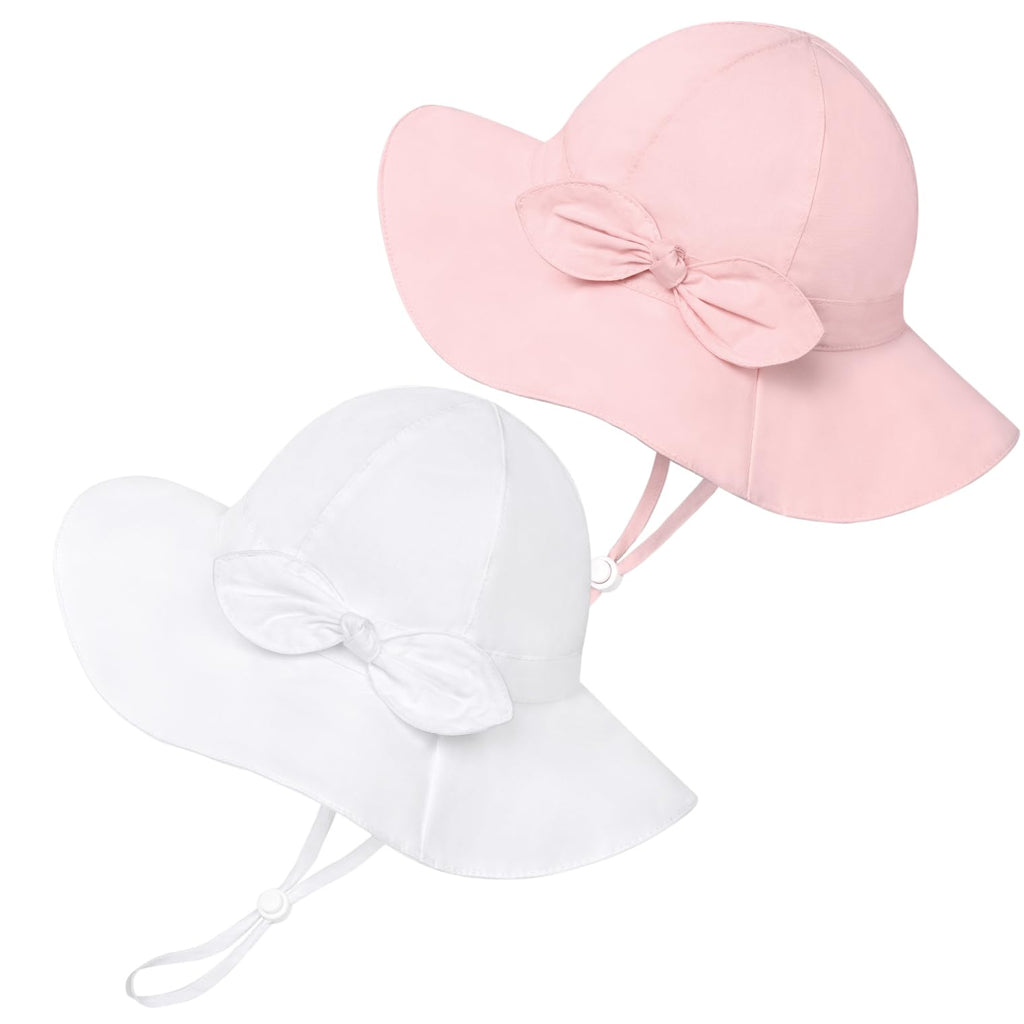 Baby Girl Sun Hat Kids Summer Beach Wide Brim Hats Toddler Bucket Hat 0-6M