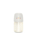 Suavinex Bonhomia Glass Baby Bottle with SX PRO Silicone Nipple, Anti Colic Baby Bottles, Baby Bottles for Breastfed Babies, Slow Flow, 0mo, 4oz, Beige