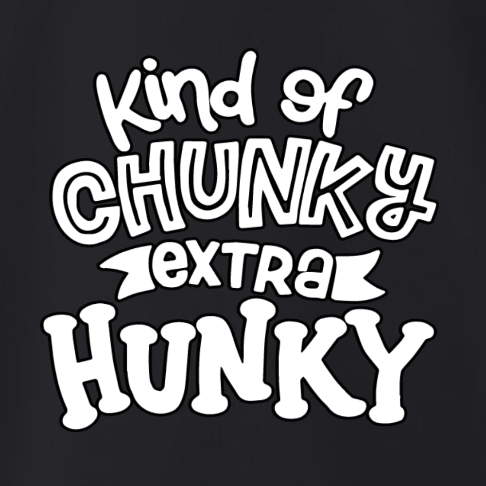 Wild Bobby Kind of Chunky Extra Hunky Humor Infant Premium Jersey Baby Bib for Girls Boys, Black, One Size